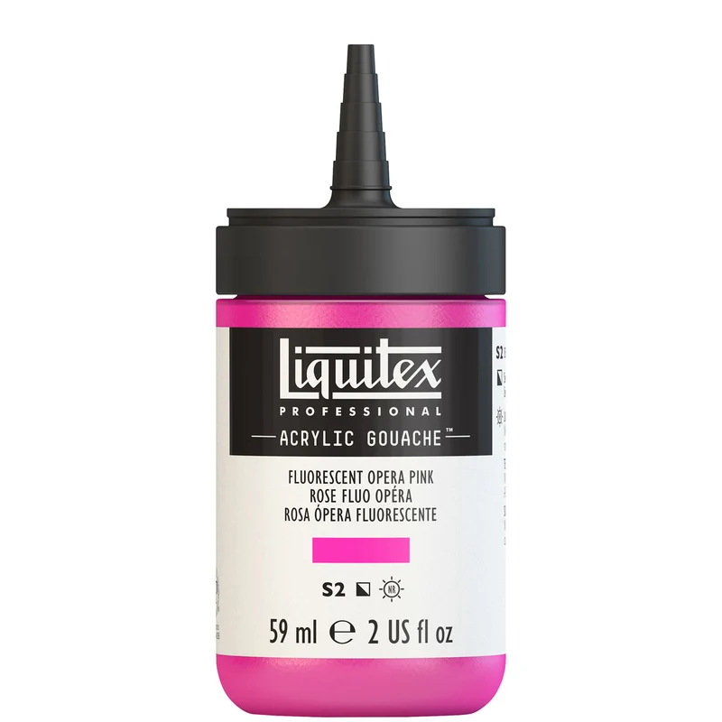 Liquitex - Acrylic Gouache 59ml S2 - Fluorescent Opera Pink
