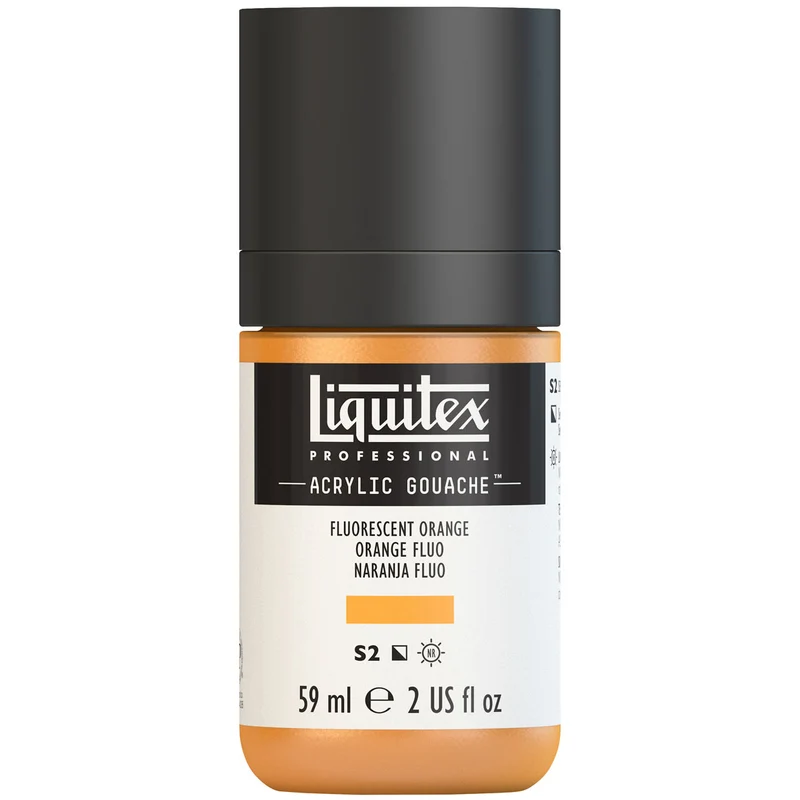 Liquitex - Acrylic Gouache 59ml S2 - Fluorescent Orange
