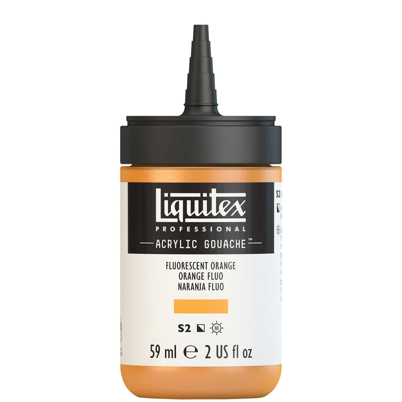 Liquitex - Acrylic Gouache 59ml S2 - Fluorescent Orange