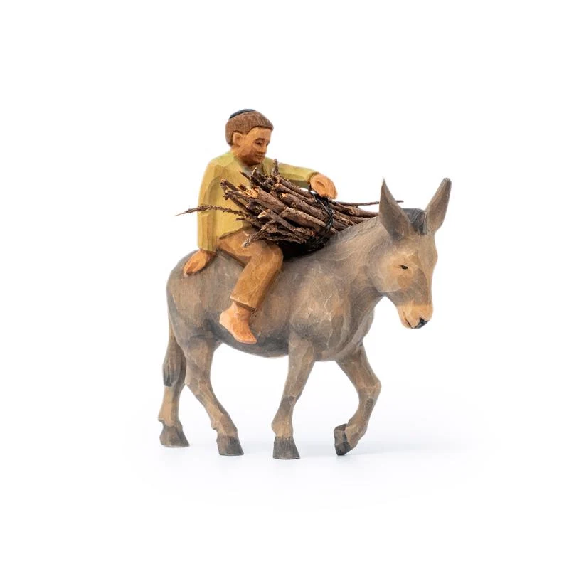 Knabe auf Esel