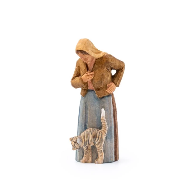 Frau mit Katze