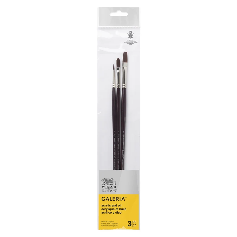 Winsor & Newton - Galeria Long Handle Acrylic Set No2 - 3x Brushes