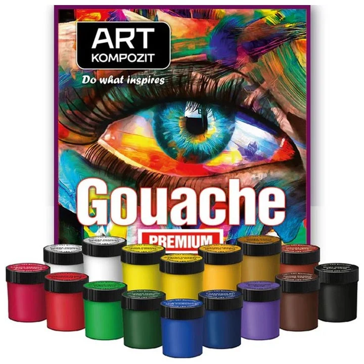 Kompozit PREMIUM ART Gouache Paint Set, 16 x 20 ml