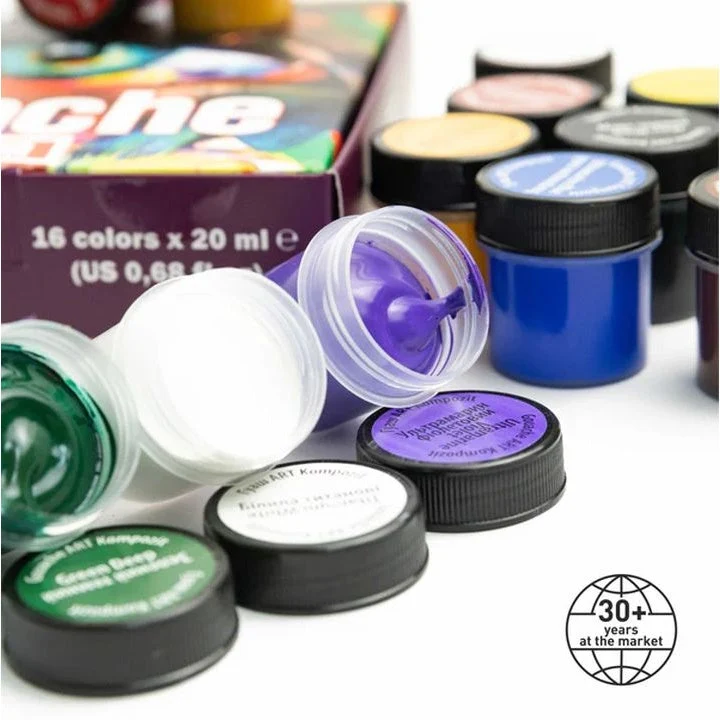 Kompozit PREMIUM ART Gouache Paint Set, 16 x 20 ml