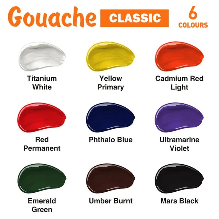 Kompozit Gouache Paint Set CLASSIC 9x20 ml