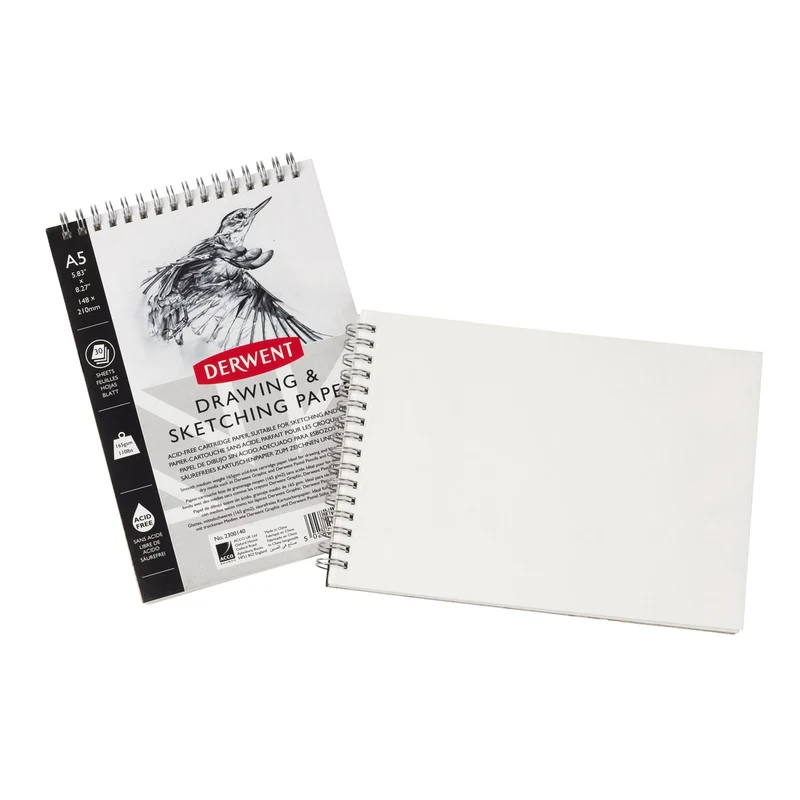 Derwent - Cartridge Spiral Sketching Pad A5 Portrait