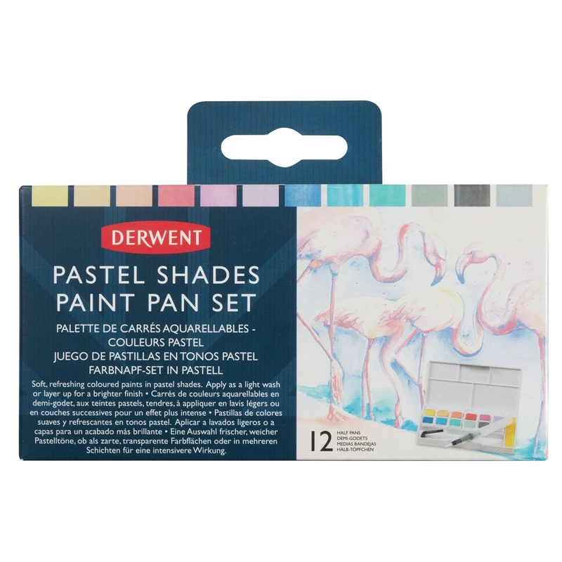 Derwent - Watercolour Pastel Shades Paint Pan Set