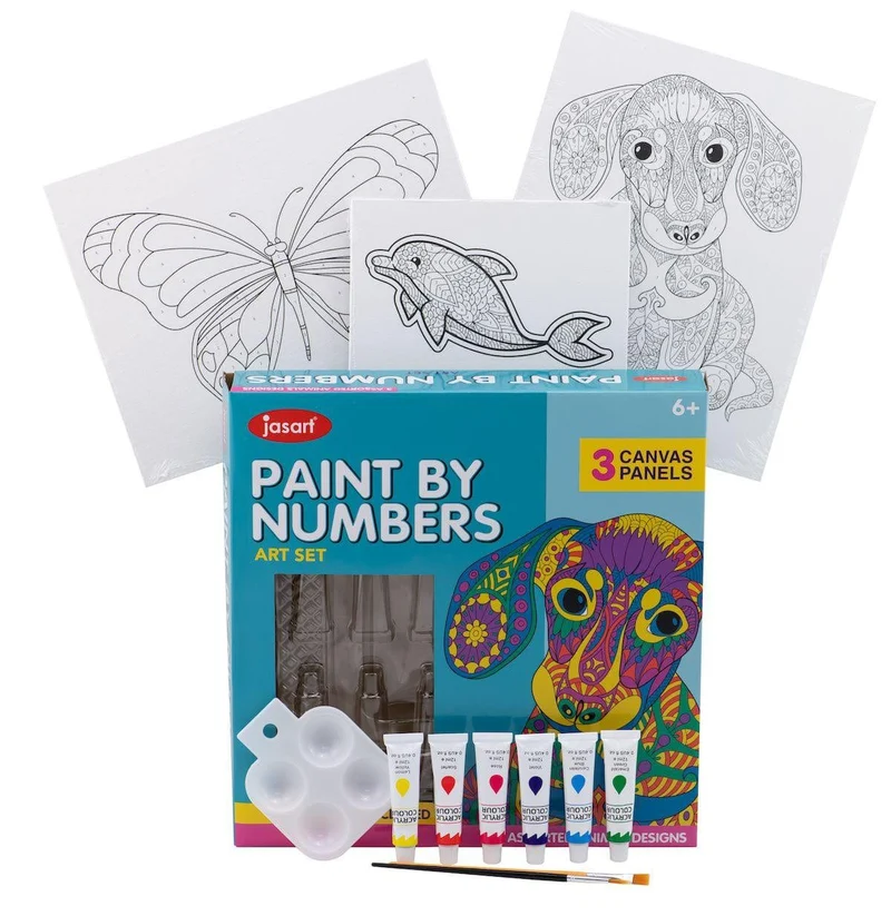 Kids Paint by Numbers Art Set Asst. Animals