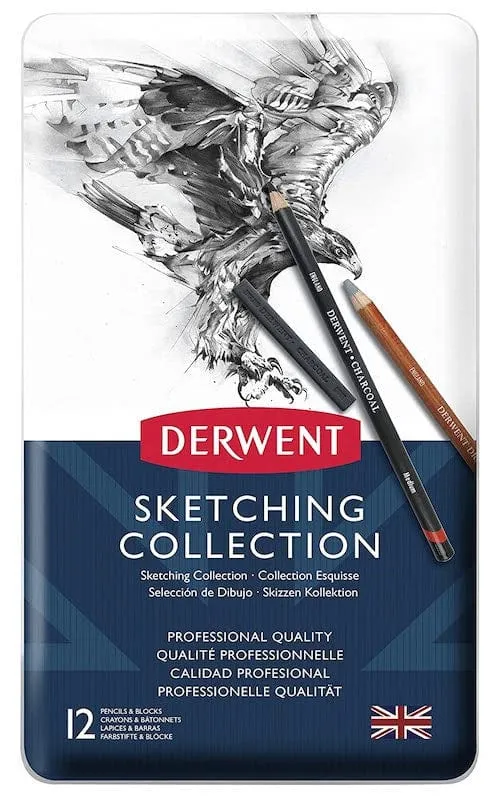 Derwent Sketching Collection Tin 12