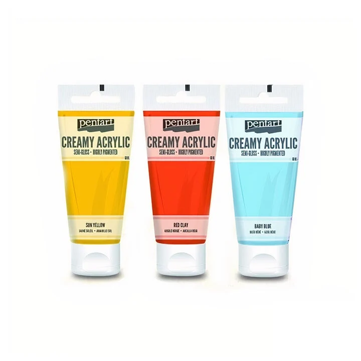 Pentart Creamy Acrylic Paint, Semigloss 200 ml