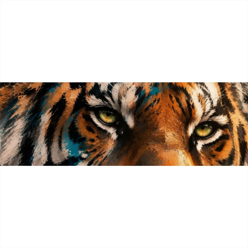 Leinwandbild Modern Art Tiger im Street Art Stil Panorama