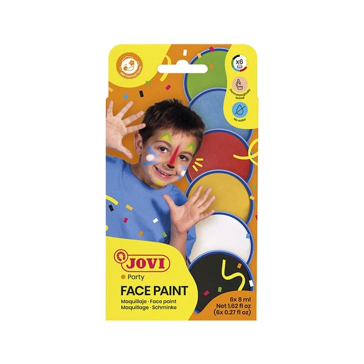 JOVI Face Paint Set in Pots, 6 x 8 ml