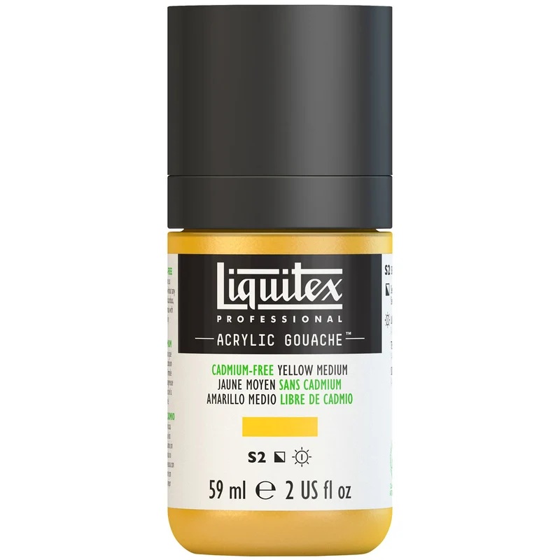 Liquitex - Acrylic Gouache 59ml S2 - Cadimum-Free Yellow Medium