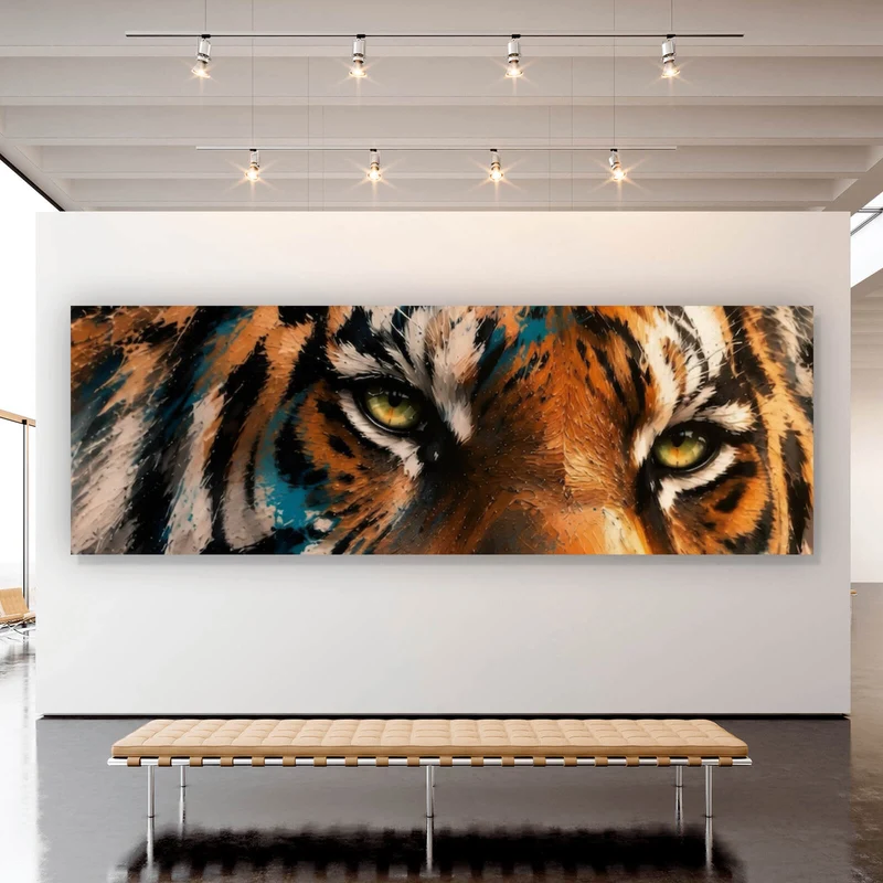 Poster Modern Art Tiger im Street Art Stil Panorama