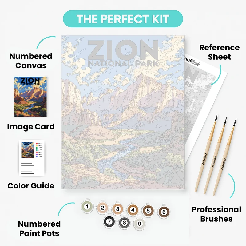 Zion Valley Sunset - Paint by Numbers Kit