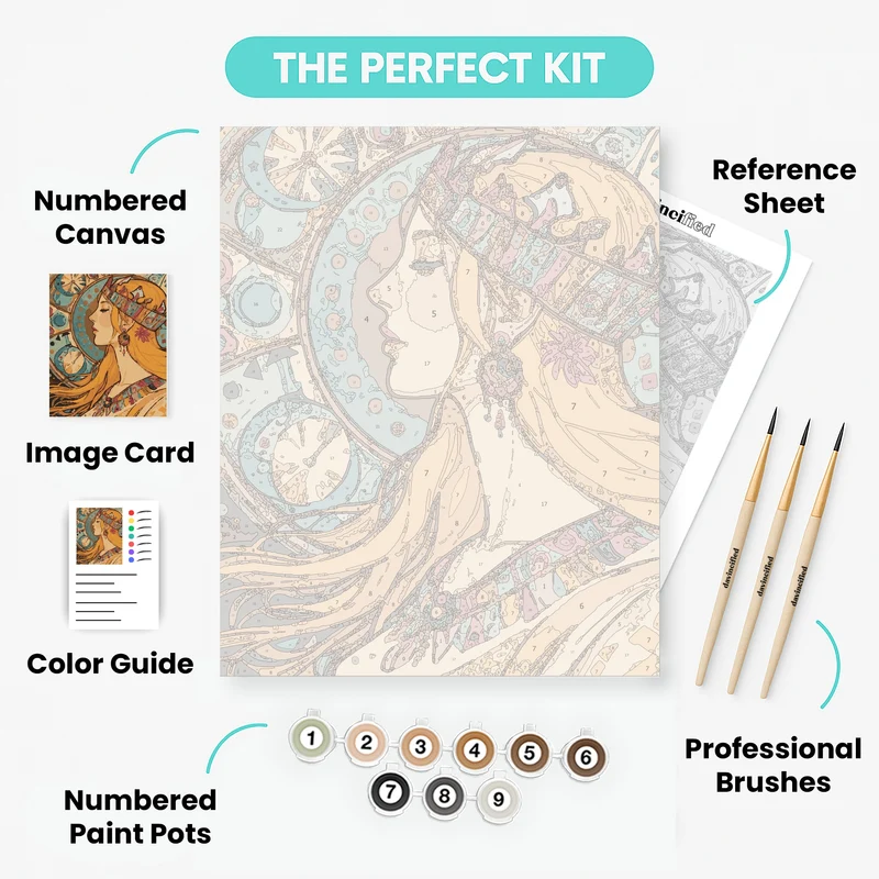 Celestial Crown Zodiac - Paint by Numbers Kit