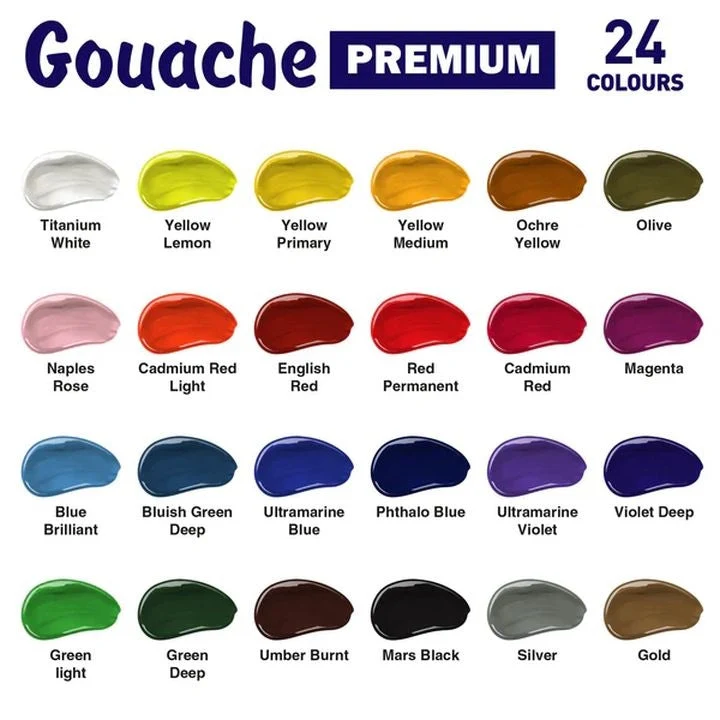Kompozit PREMIUM ART Gouache Set, 24 x 20 ml