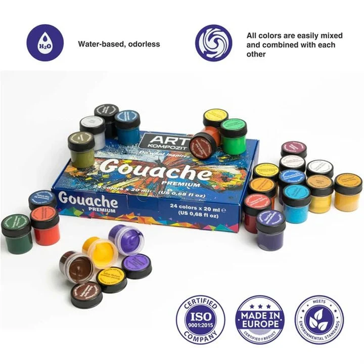 Kompozit PREMIUM ART Gouache Set, 24 x 20 ml