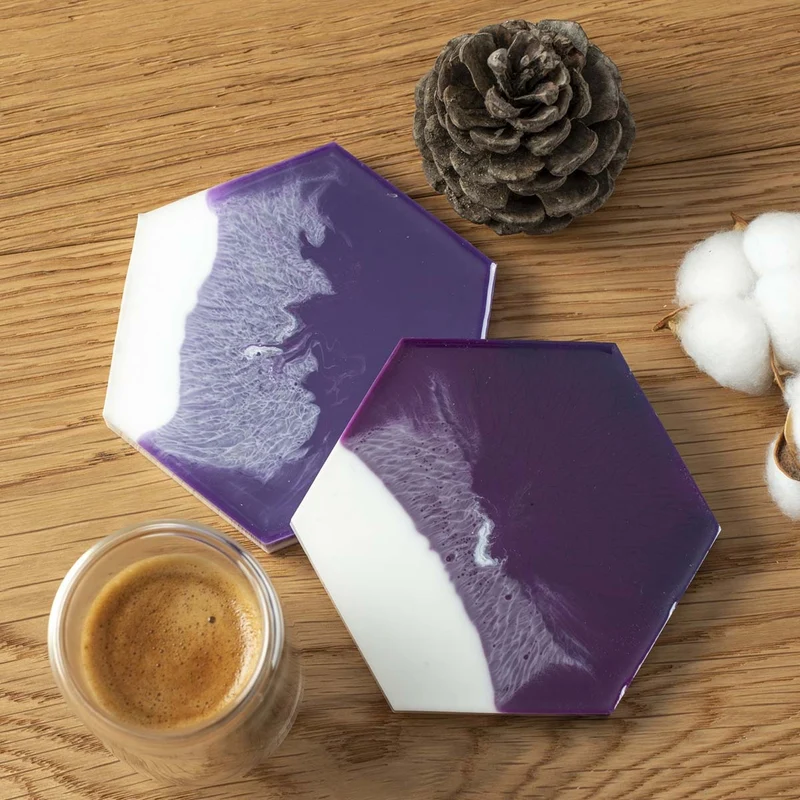 Pebeo - Gedeo - Silicone Mould Hexagonal coaster x2
