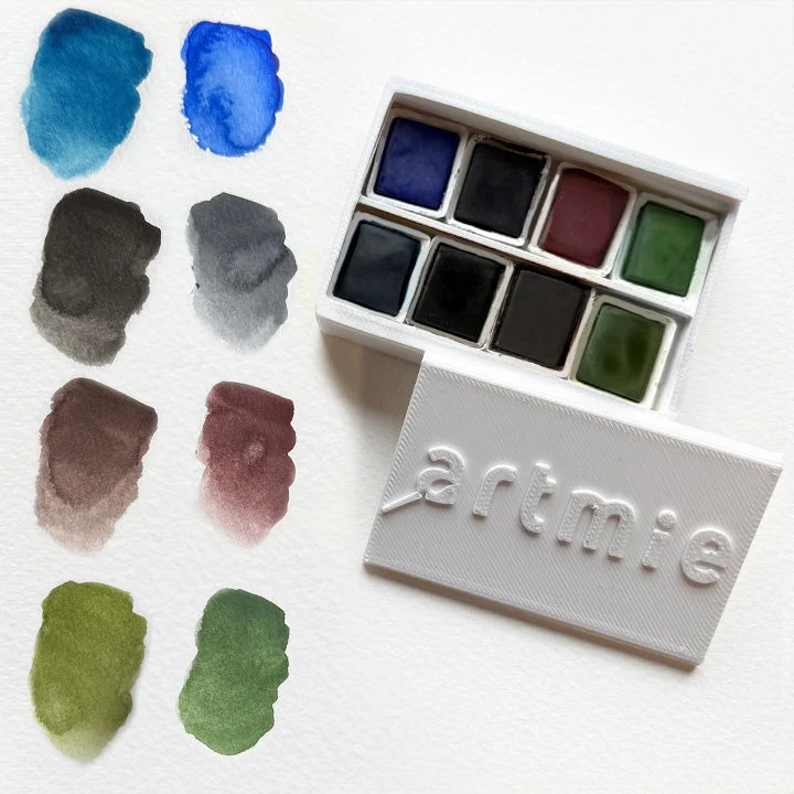 ARTMiE Solo Goya Watercolor Set, 8 Pieces, Storm in Tuscany