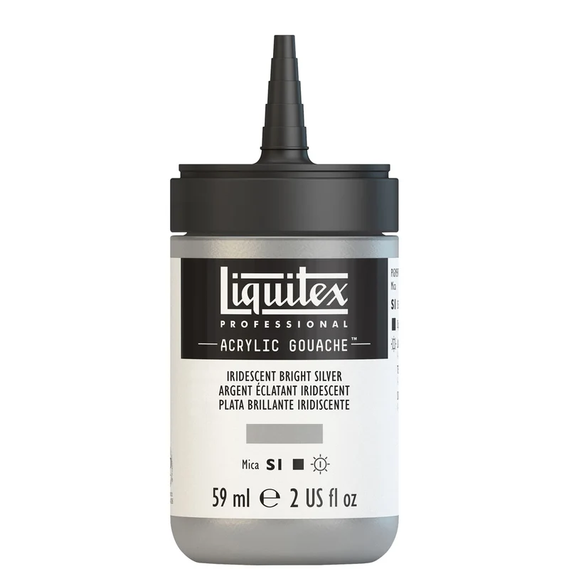 Liquitex - Acrylic Gouache 59ml S1 - Iridescent Bright Silver