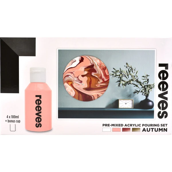 Reeves - Pre-Mixed Pouring Acrylic Paint Set - Autumn