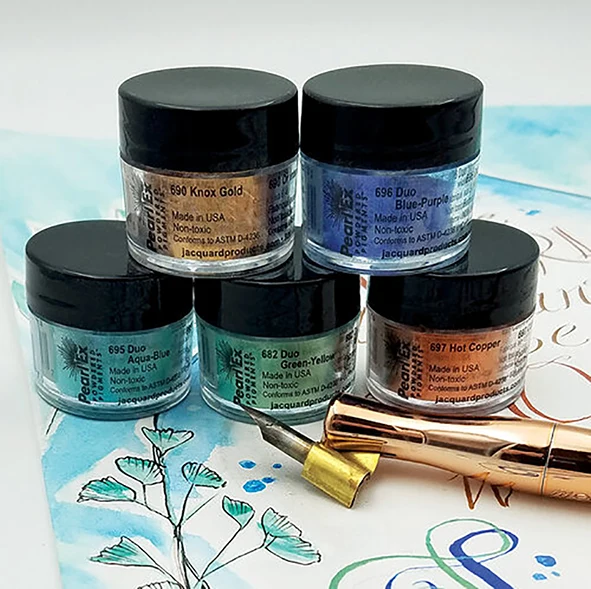 Jacquard - Pearl Ex Metallic Powdered Pigments - Calligraphy Set