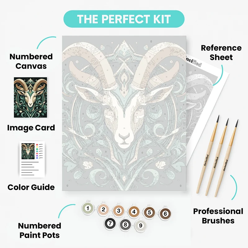 Mystical Ram - Paint by Numbers Kit