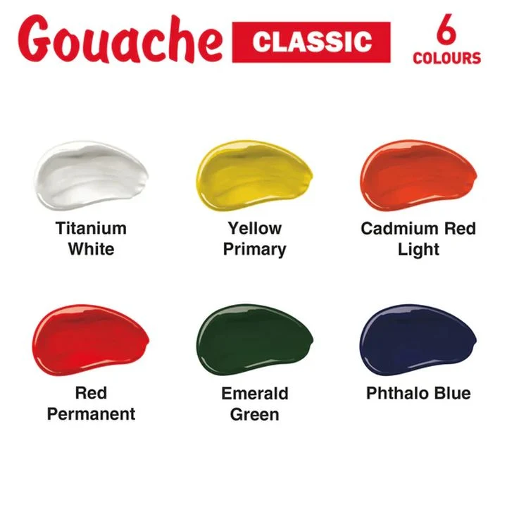Kompozit CLASSIC Gouache Paint Set, 6 x 20 ml