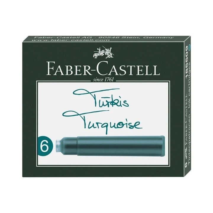 Turquoise Ink Cartridges, Set of 6
