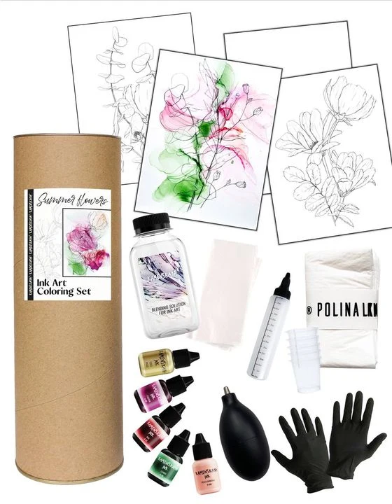 Kamenskaya 'Summer Flowers' Ink Set