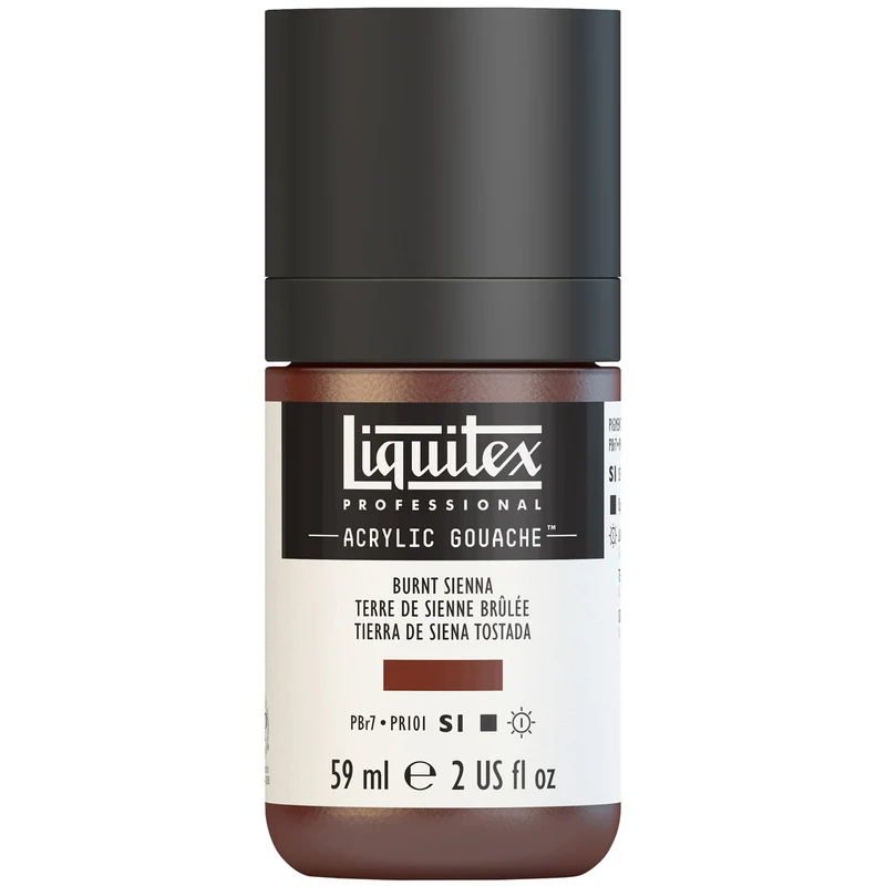 Liquitex - Acrylic Gouache 59ml S1 - Burnt Sienna