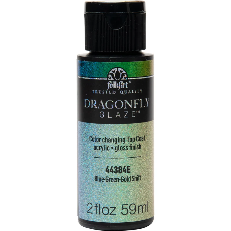 Folkart - Dragonfly Glaze 2oz - Blue-Green-Gold Shift
