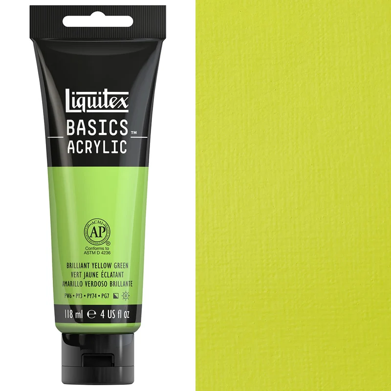 Liquitex - Basics Acrylic Colour - 118ml - Brilliant Yellow Green