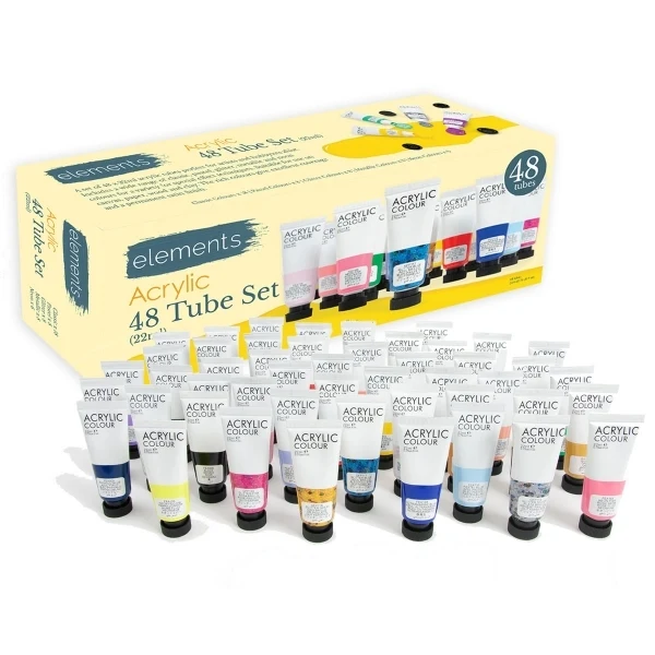 Elements 48x22ml Tube Acrylic Paint Set