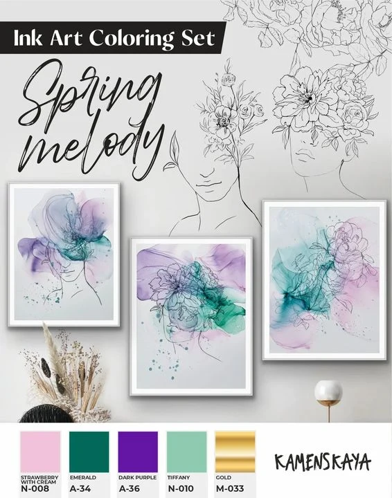 Kamenskaya Ink Set “Spring Melody”