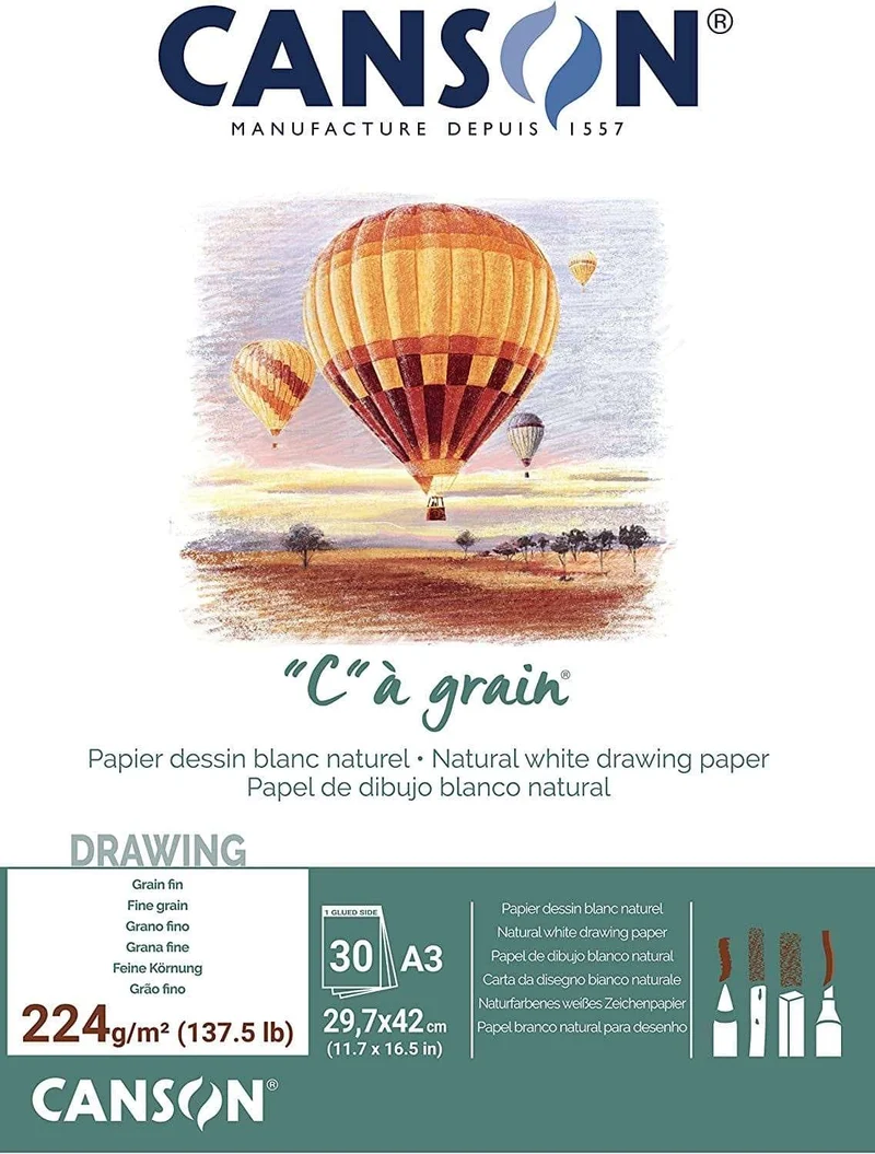 CA Grain Natural White Drawing Paper Pad
