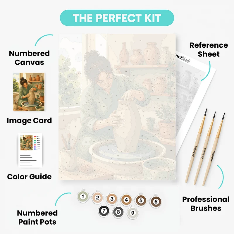 Potter at the Wheel - Paint by Numbers Kit