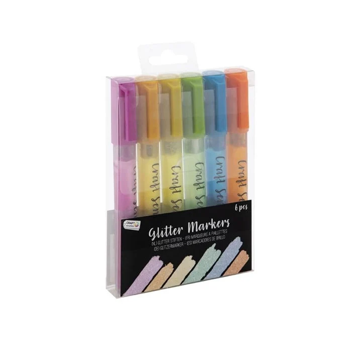Set of 6 Glitter Markers