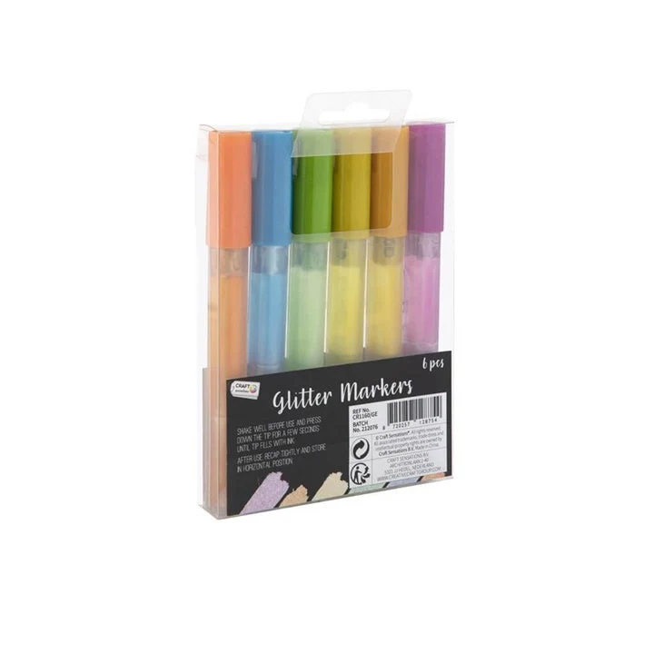 Set of 6 Glitter Markers