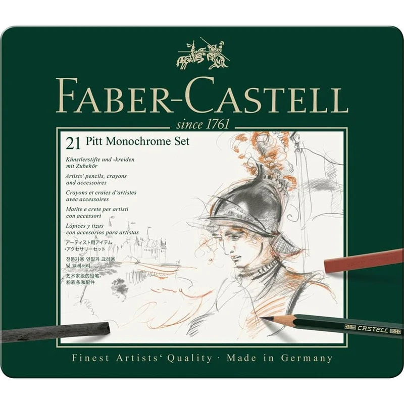 Faber-Castell Pitt Monochrome Set 21 Pieces