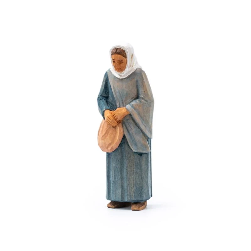Frau mit Stoffsack
