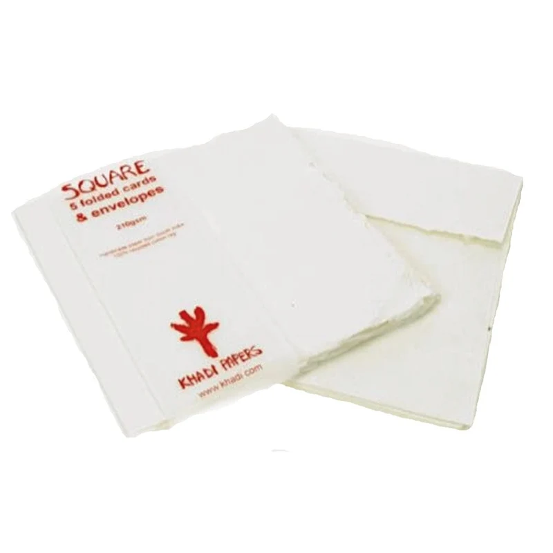 Khadi Handmade Cards & Envelopes Pk5