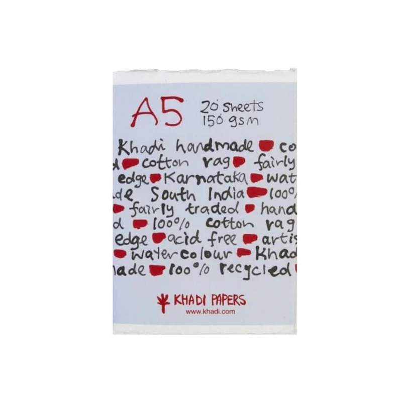 Khadi Handmade Paper Pack 20 A5 150gsm