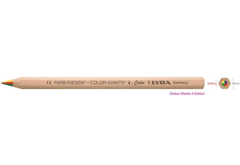 Lyra Color-Giants 4 Colour Pencil Unlaquered