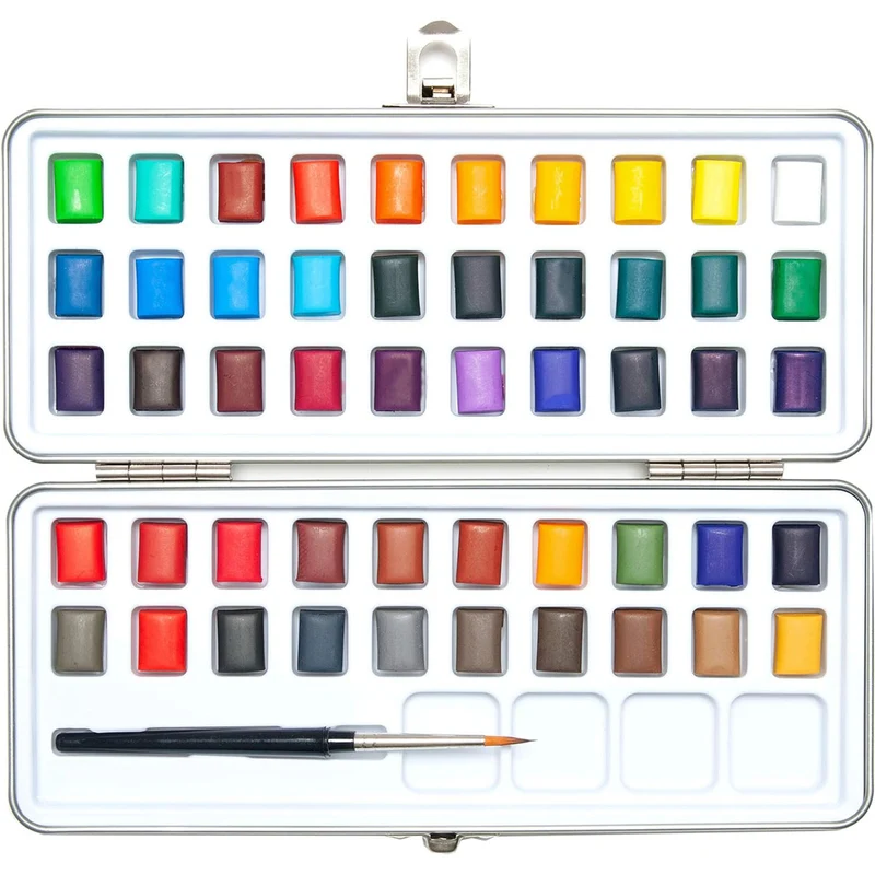 Elements 50 Half Pan Watercolour Paint Set