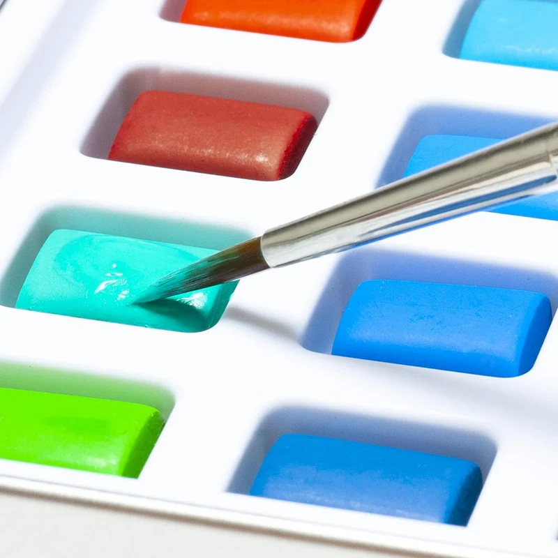 Elements 50 Half Pan Watercolour Paint Set