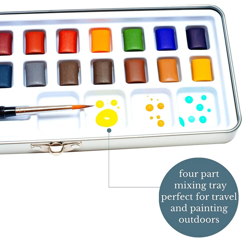 Elements 50 Half Pan Watercolour Paint Set