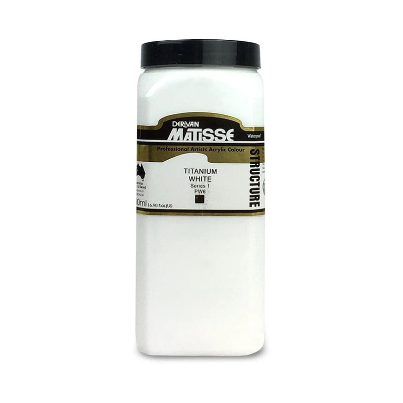 Derivan Matisse Professional Artists Acrylic Flow Titanium White 500ml