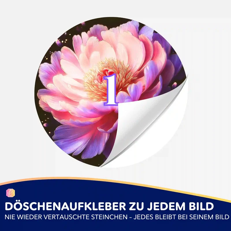Döschenaufkleber - Flüstern der Pfingstrose